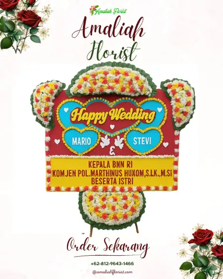 Papan Bunga Pernikahan Runjung Agung